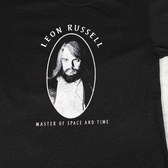 Vintage Leon Russell Master Of Space And Time T Shirt Mens M Black Y2K 2000s - Picture 2 of 6